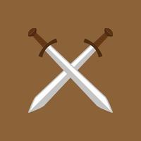 Crossed swords vector isolated icon. Emoji illustration. Crossed swords vector emoticon