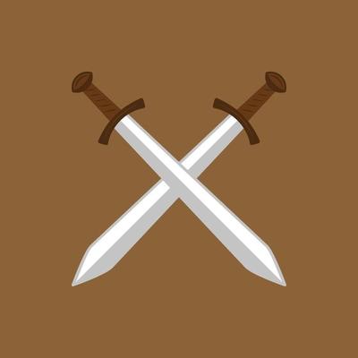 Two Swords Emoji Vector Illustration Isolated Stock Vector (Royalty Free)  2168093069
