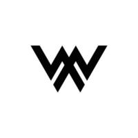 Abstract W initial monogram logo design, icon for business, simple, elegant vector