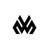 Abstract MW initials monogram logo design, icon for business, simple, elegant vector