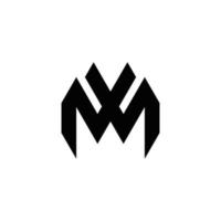 Abstract MW initials monogram logo design, icon for business, simple, elegant vector