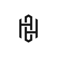 Abstract HH initials letter monogram vector logo design
