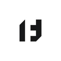 iff resumen iniciales carta monograma vector logo diseño