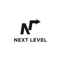 n y flecha marca identidad corporativa vector logo diseño
