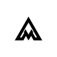 Abstract A and M initials monogram logo design, icon for business, simple, elegant vector