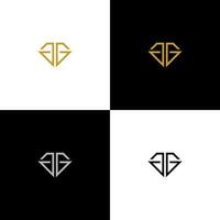 Abstract GG initials monogram logo design, icon for business, simple, elegant vector