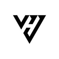 diseño abstracto del logotipo del monograma de las iniciales vh, icono para los negocios, plantilla, simple, elegante vector