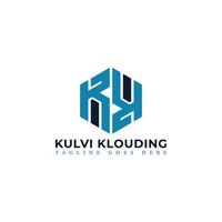 Abstract initial letter K or KK logo in blue color isolated in white background applied for business and consulting logo also suitable for the brands or companies have initial name KK or K. vector