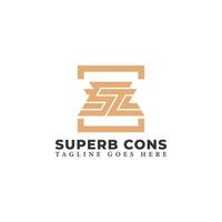 Abstract initial letter SC or CS logo in gold color isolated in white background applied for consulting business services logo also suitable for the brands or companies have initial name CS or SC. vector
