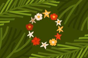 gráfico abstracto vectorial dibujado a mano feliz navidad y feliz año nuevo imágenes prediseñadas ilustraciones tarjeta de felicitación con flores y hojas.feliz navidad linda tarjeta floral diseño de fondo.arte de vacaciones de invierno vector