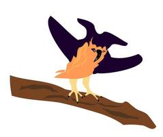 Halloween bird monster cartoon art vector