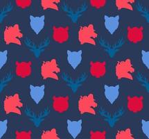 Wildlife seamless pattern vector