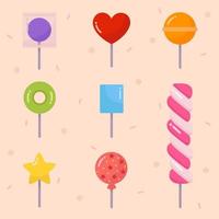 Nice sweets candy set. vector