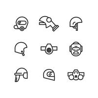 Respirators and Masks Icons vector