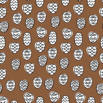 Simple Pinecones Pattern vector