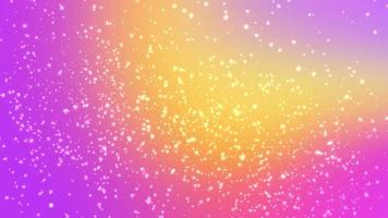 Abstract gradient pink yellow background with particles video