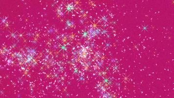 Abstract pink festive background with sparks and stars video