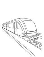 Train Isolated Coloring Page for Kids vector