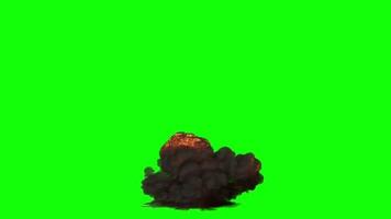 Bomb Explosion on Green screen. Slow motion movement. video