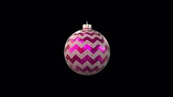 festive rotating Christmas ornament loop purple with zigzag video