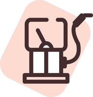 gasolinera de coche, ilustración, vector sobre fondo blanco.