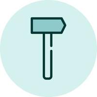 Hammer tool, illustration, vector on a white background.