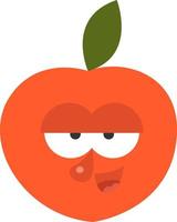 Bored peach, illustration, vector, on a white background. vector