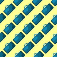 Bags pattern, seamless pattern on yellow background. vector