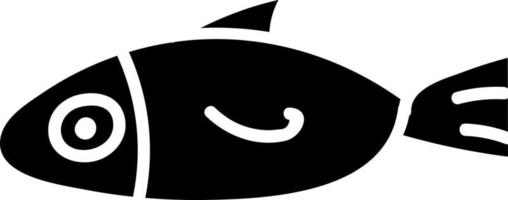 pez negro mínimo, ilustración, vector sobre fondo blanco.