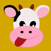 A happy cow, vector or color illustration.