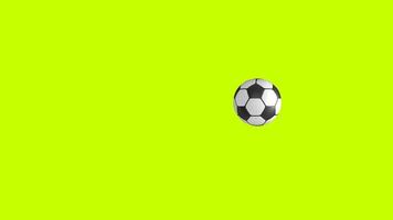 Fußball Greenscreen 2D-Animation 4k.Fußball rotiert und bewegt sich auf Greenscreen.Fußball Fußball Video Übergang.Fußball nahtlose Schleife Sport. Fußball, der von einer Seite zur anderen rollt.