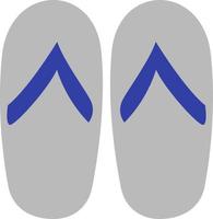 Grey flipflops, illustration, vector, on a white background. vector