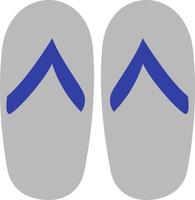 Grey flipflops, illustration, vector, on a white background. vector