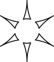 Sun minimal design, illustration, vector on white background.