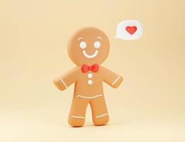 3D gingerbread man photo