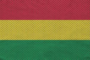 Bolivia flag printed on a polyester nylon sportswear mesh fabric photo