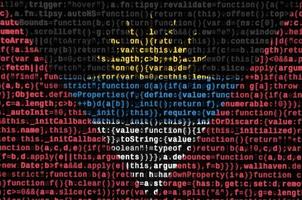Antigua and Barbuda flag is depicted on the screen with the program code. The concept of modern technology and site development photo