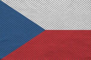 Czech Republic flag printed on a polyester nylon sportswear mesh photo