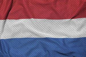 Netherlands flag printed on a polyester nylon sportswear mesh fa photo