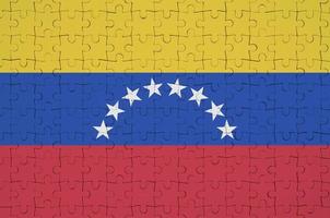 la bandera de venezuela se representa en un rompecabezas doblado foto