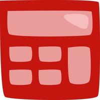 Office calculator, illustration, vector on a white background.
