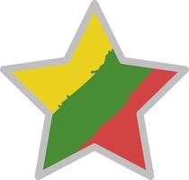 Lithuania flag, illustration, vector, on a white background. vector