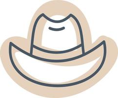 sombrero de vaquero, ilustración, vector sobre fondo blanco.