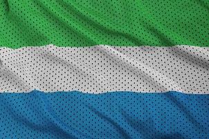 bandera de sierra leona impresa en una malla deportiva de nailon y poliéster f foto