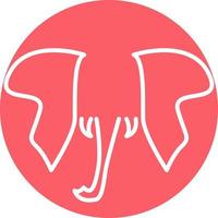 Elephant animal, illustration, vector on a white background.