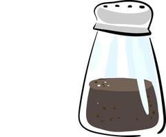 Pepper shaker, illustration, vector on white background.