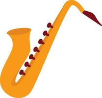 Saxophone, illustration, vector on white background.