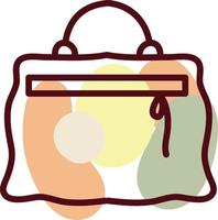 Womans big handbag, illustration, vector on a white background.