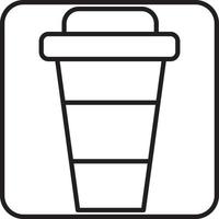 Plastic coffee cup, illustration, vector on a white background.