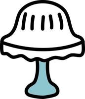 Lamp with wide top, illustration, on a white background. vector